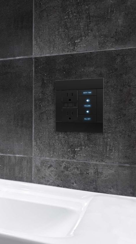 Outlet, Keypad black, Crestron